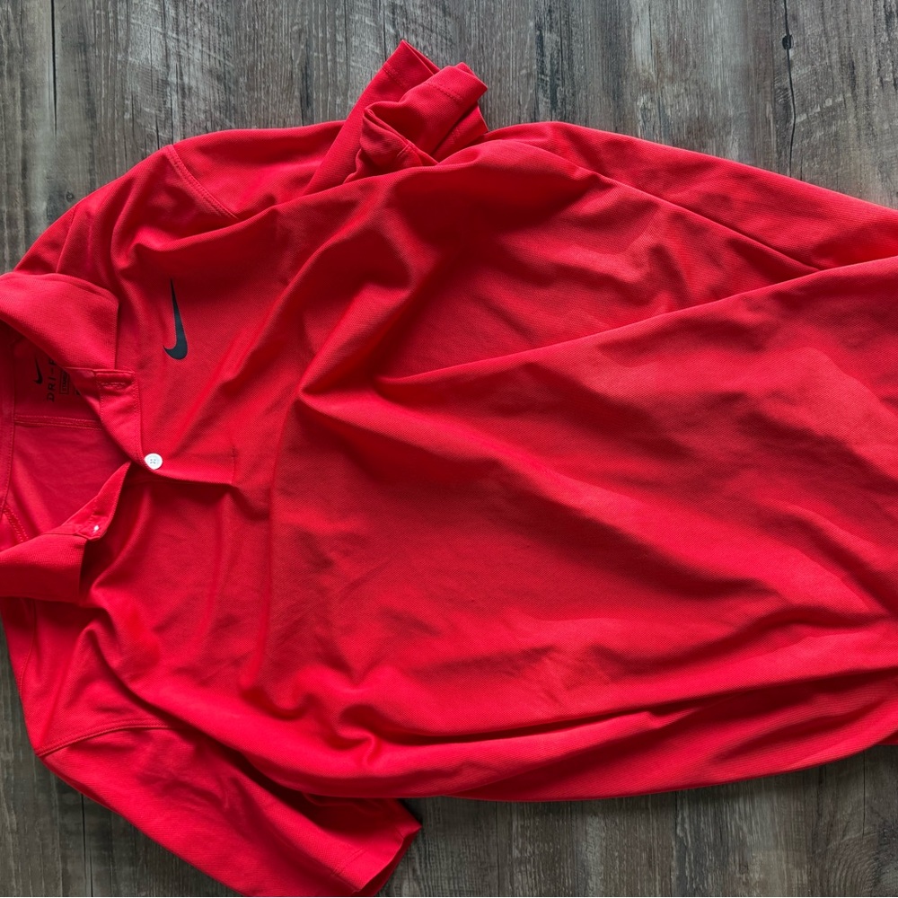 Nike Red Dri-FIT Polo Shirt Medium golf